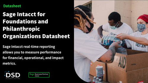 Sage Intacct For Philanthropic Organizations Datasheet DSD Business