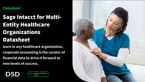 Sage Intacct For Multi Entity Healthcare Organizations Datasheet