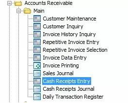 reverse cash receipt