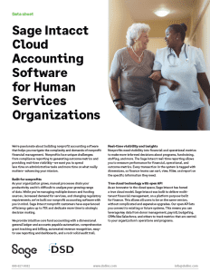 Cloud Accounting Software for Human Services Organizations