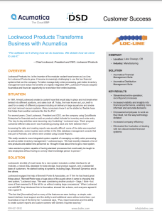 Lockwood Products Transforms Business with Acumatica