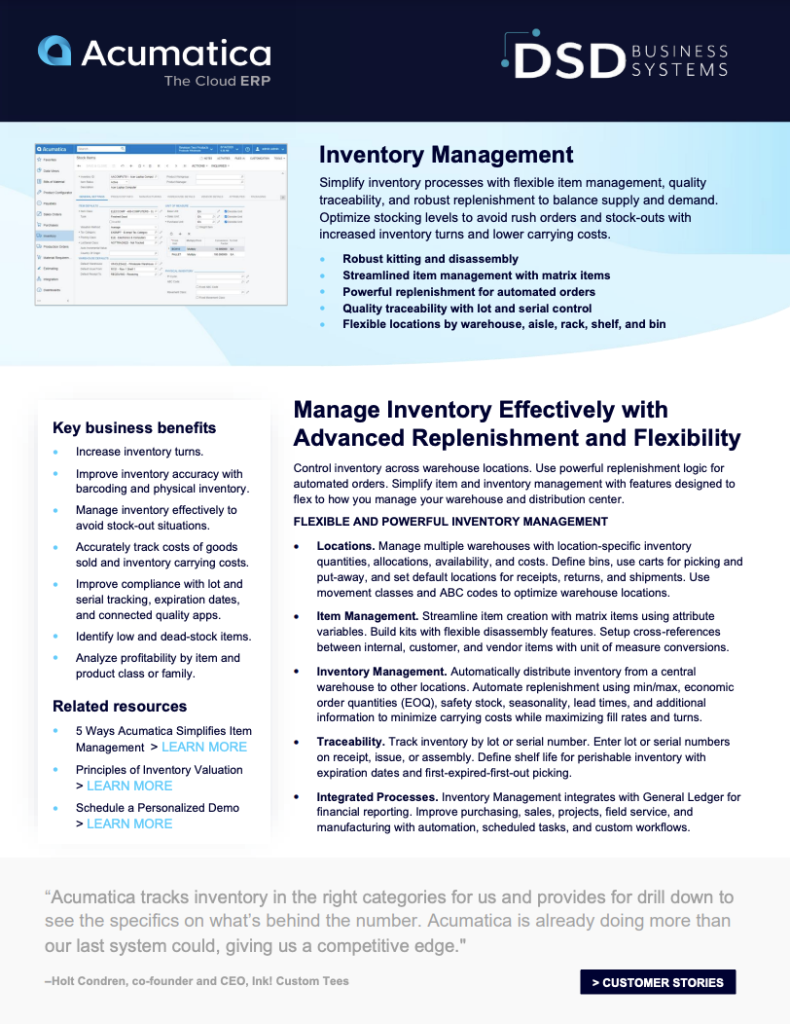 Manage Inventory Effectively with Advanced Replenishment and Flexibility