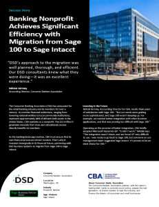 Banking Nonprofit Achieves Significant Efficiency with Migration from Sage 100 to Sage Intacct