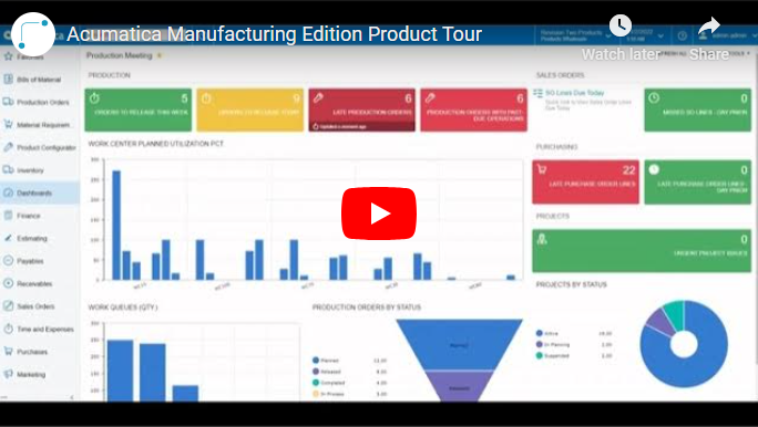 Acumatica Manufacturing Product Tour