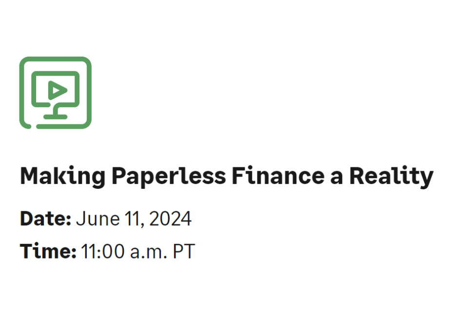 Making Paperless Finance a Reality