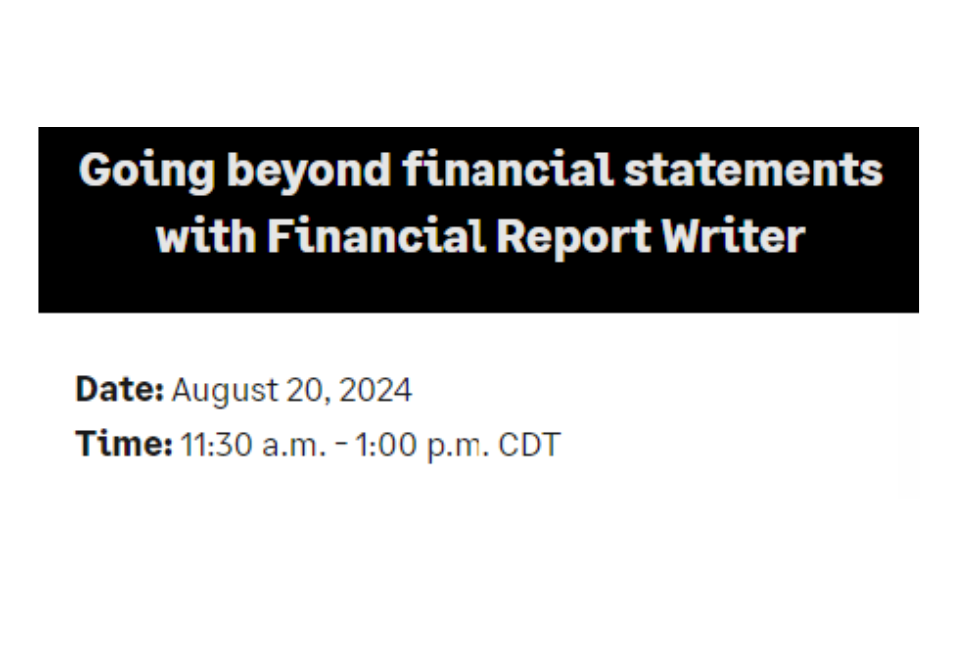 Going beyond financial statements with Financial Report Writer