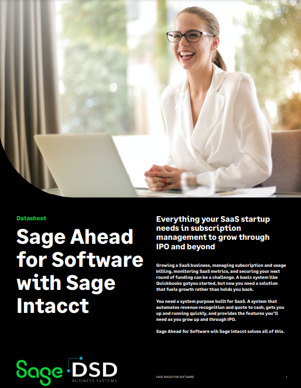 Sage Ahead for Software with Sage Intacct