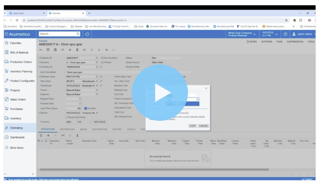 Acumatica R2 Virtual Launch - Manufacturing