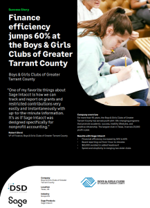 Boys & Girls Club of Greater Tarrant County - Sage Intacct success story