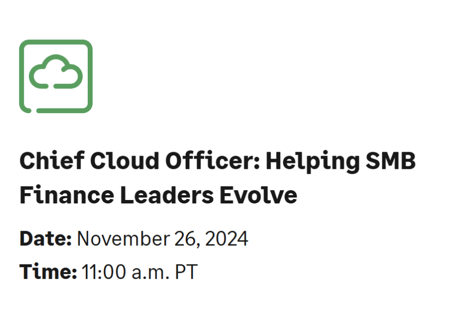 Chief Cloud Officer: Helping SMB Finance Leaders Evolve