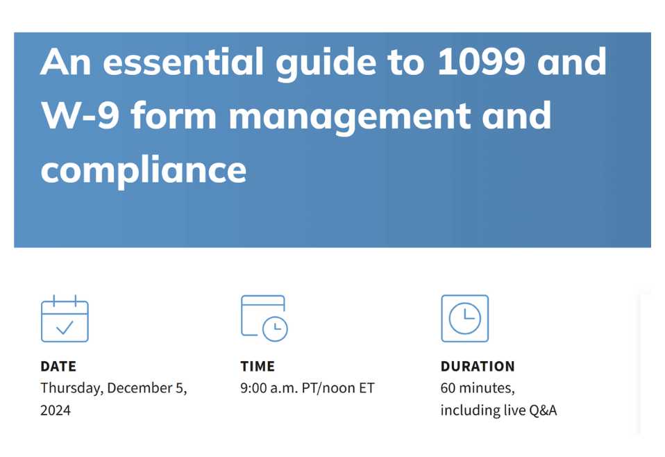 An essential guide to 1099 and W-9 form management and compliance