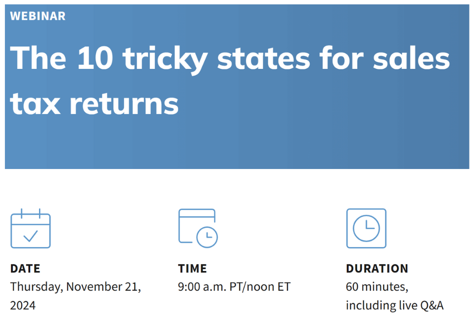 The 10 tricky states for sales tax returns