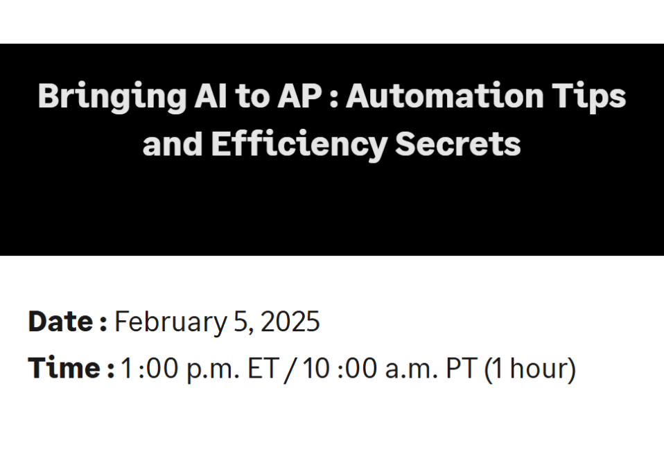 Bringing AI to AP : Automation Tips and Efficiency Secrets