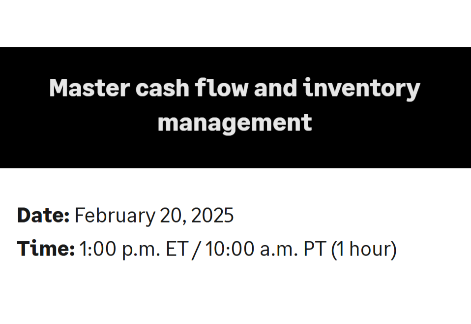 Master cash flow and inventory management