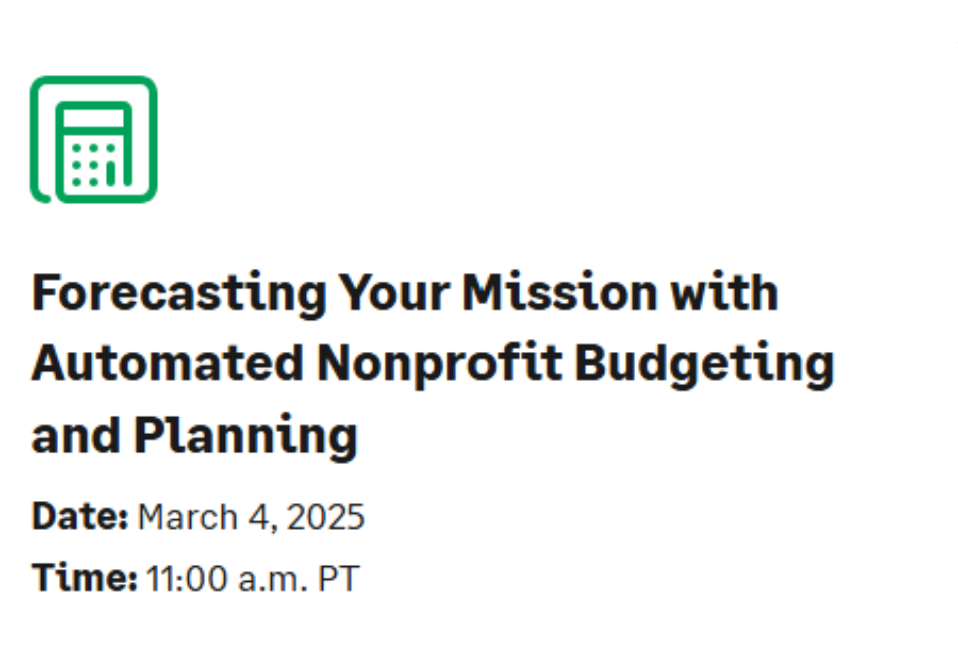 Forecasting Your Mission with Automated Nonprofit Budgeting and Planning