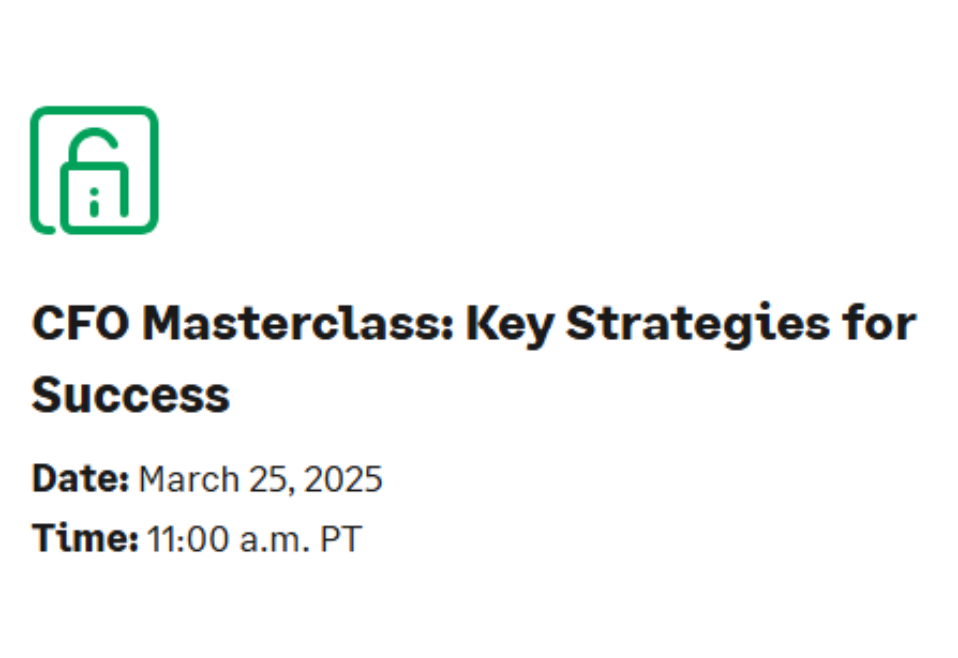 CFO Masterclass: Key Strategies for Success