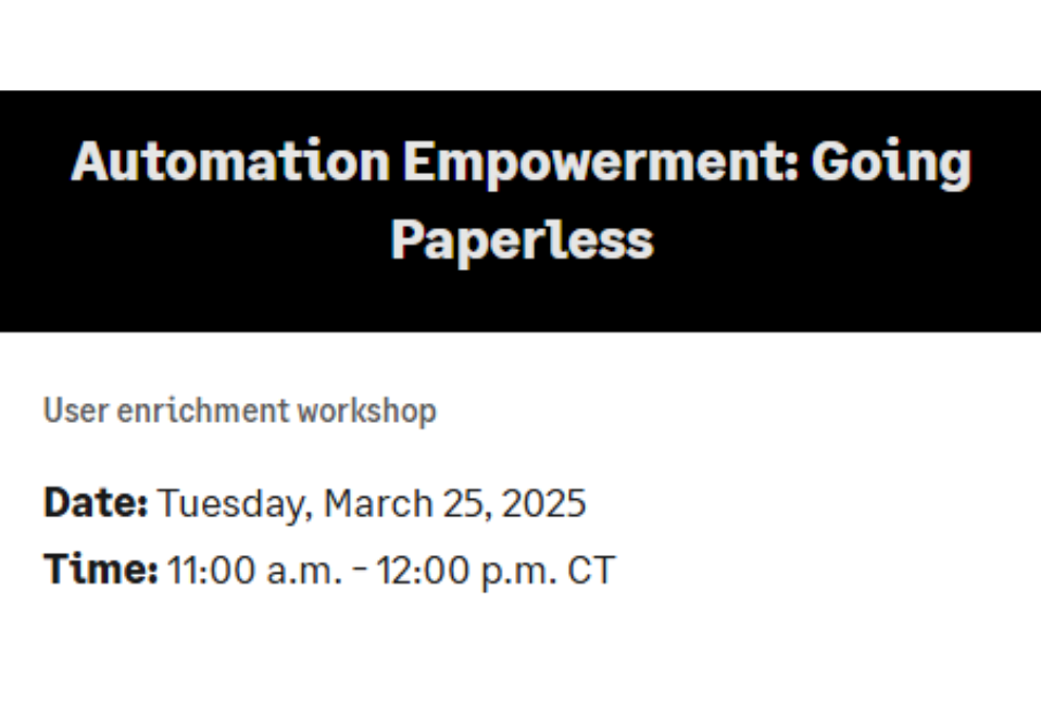 Automation Empowerment: Going Paperless